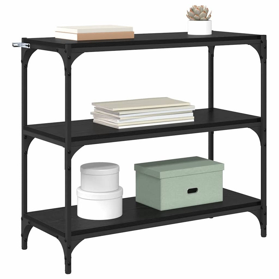 Boekenkast Zwart Eiken 80 x 33 x 70,5 cm