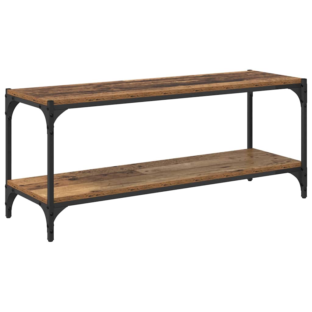 TV-kast Oud Hout 100x33x41cm Gemonteerd hout en ijzer