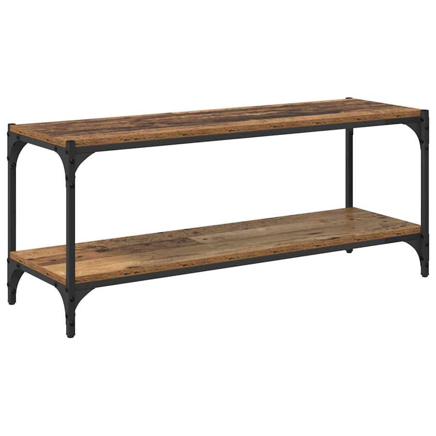 TV-kast Oud Hout 100x33x41cm Gemonteerd hout en ijzer