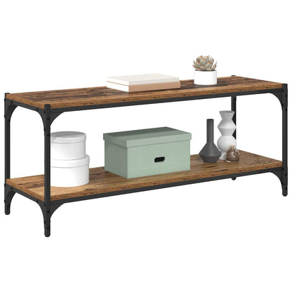 TV-kast Oud Hout 100x33x41cm Gemonteerd hout en ijzer