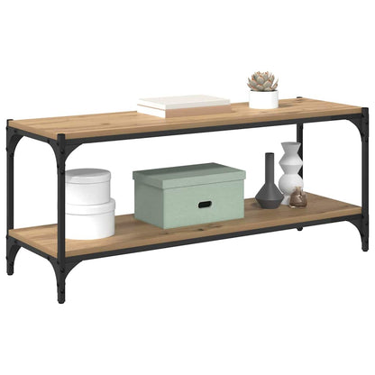 TV-kast Artisan Eiken 100x33x41cm Gemonteerd hout en ijzer