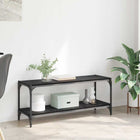 TV Cabinet Black Oak 100x33x41cm Assembled wood and iron