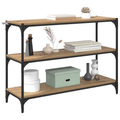 Boekenkast 3-laags 100 x 33 x 70,5 cm Gemonteerd hout en ijzer
