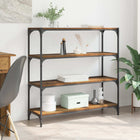 Boekenkast 100x33x100 cm bewerkt hout ijzer
