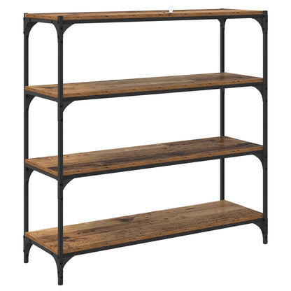 Boekenkast Oud Hout 100 x 33 x 100 cm Gemonteerd hout en ijzer
