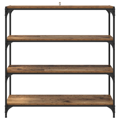 Boekenkast Oud Hout 100 x 33 x 100 cm Gemonteerd hout en ijzer