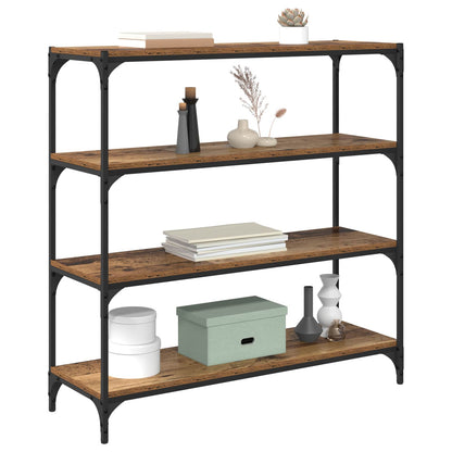 Boekenkast Oud Hout 100 x 33 x 100 cm Gemonteerd hout en ijzer