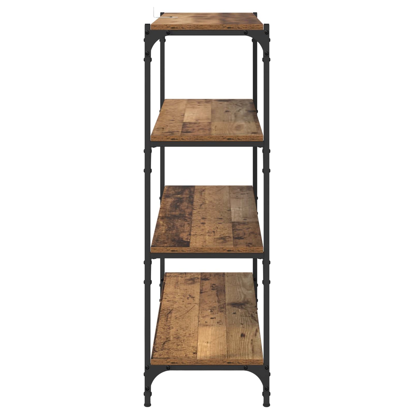 Boekenkast Oud Hout 100 x 33 x 100 cm Gemonteerd hout en ijzer