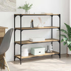 Boekenkast 100x33x100 cm hout ijzer