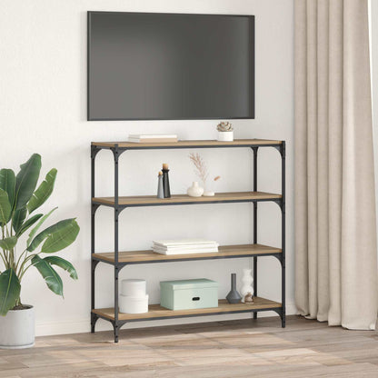 Boekenkast 3-laags 100 x 33 x 100 cm Gemonteerd hout en ijzer