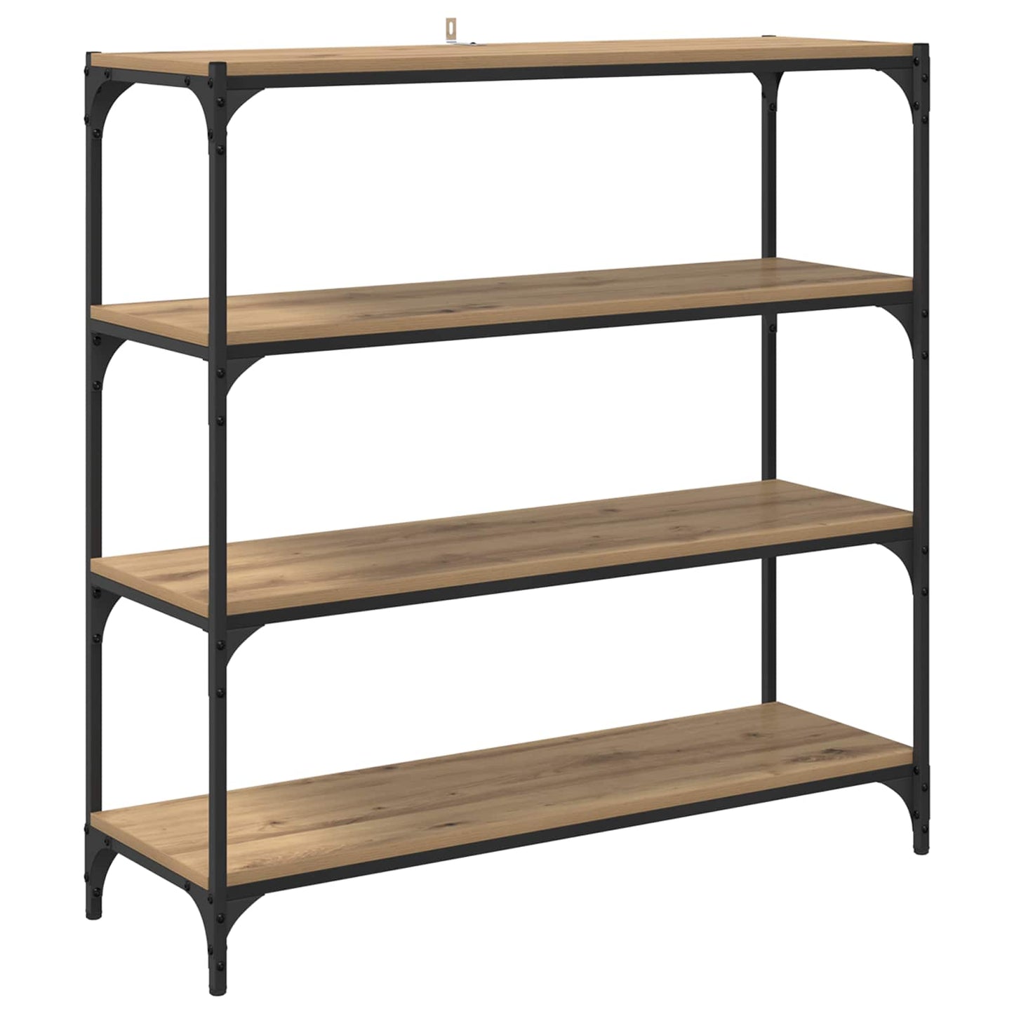 Boekenkast 3-laags 100 x 33 x 100 cm Gemonteerd hout en ijzer
