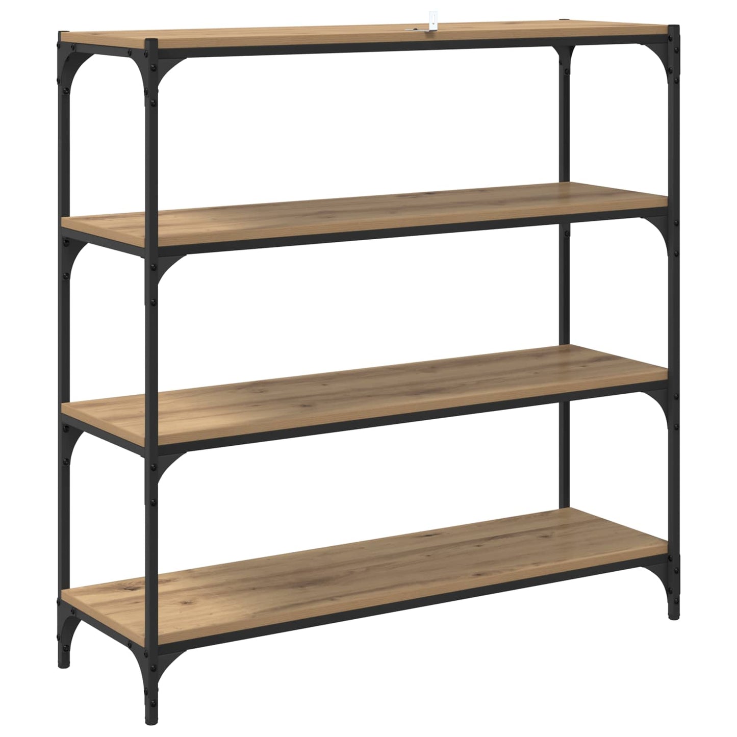 Boekenkast 3-laags 100 x 33 x 100 cm Gemonteerd hout en ijzer