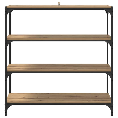 Boekenkast 3-laags 100 x 33 x 100 cm Gemonteerd hout en ijzer