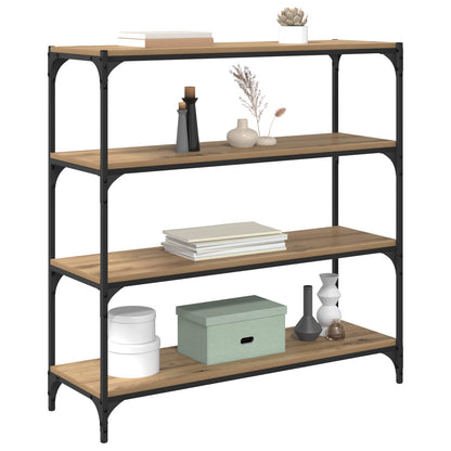 Boekenkast 3-laags 100 x 33 x 100 cm Gemonteerd hout en ijzer