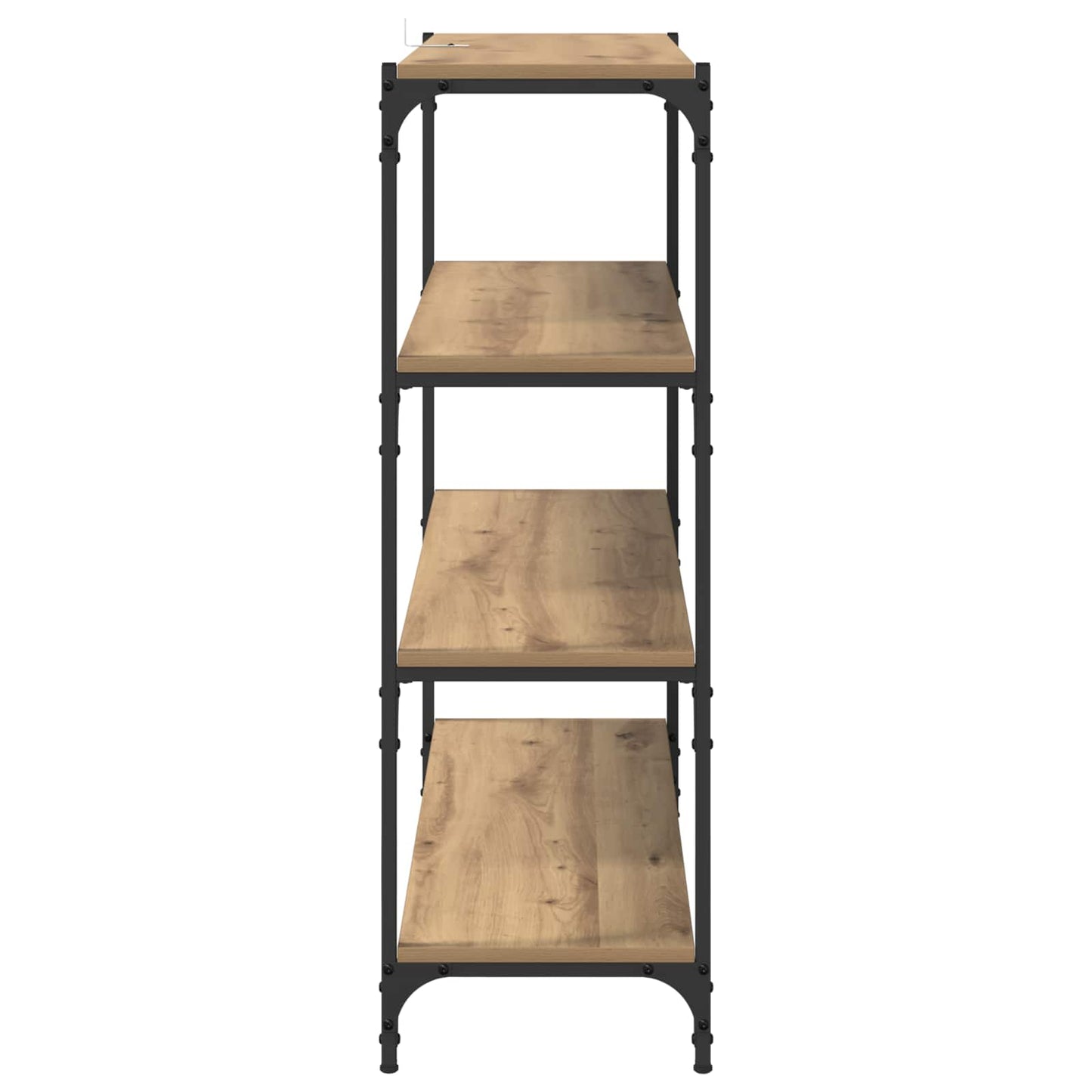 Boekenkast 3-laags 100 x 33 x 100 cm Gemonteerd hout en ijzer