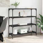 Boekenkast 100x33x100 cm zwart eiken