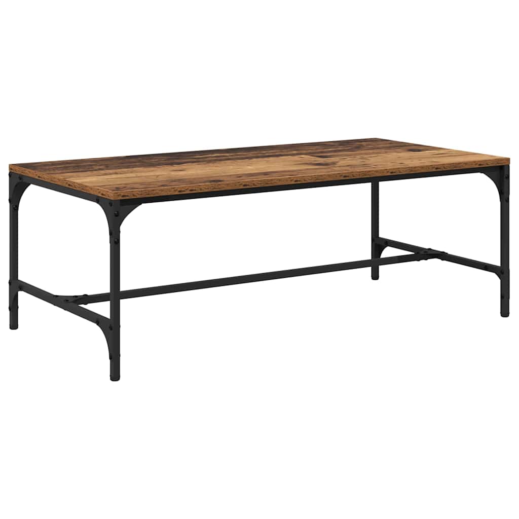 Salontafel Oud Hout 100 x 50 x 35 cm Bewerkt hout