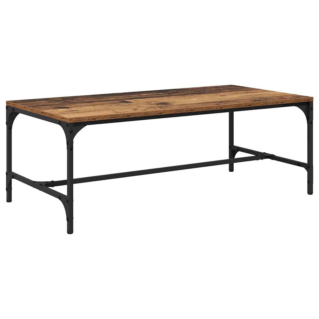 Salontafel Oud Hout 100 x 50 x 35 cm Bewerkt hout