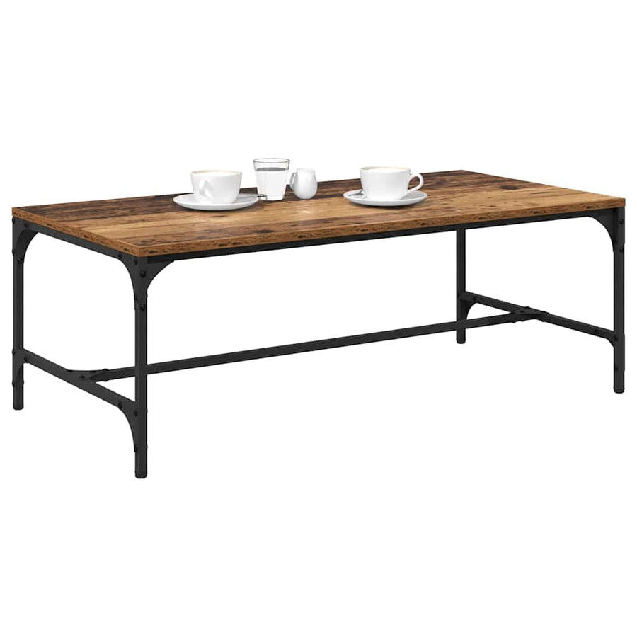 Salontafel Oud Hout 100 x 50 x 35 cm Bewerkt hout