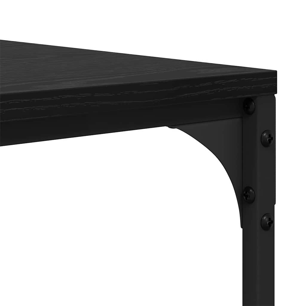 Salontafel Zwart Eiken 100 x 50 x 35 cm Bewerkt hout