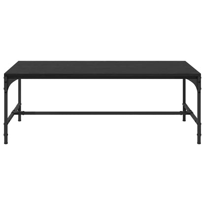 Salontafel Zwart Eiken 100 x 50 x 35 cm Bewerkt hout