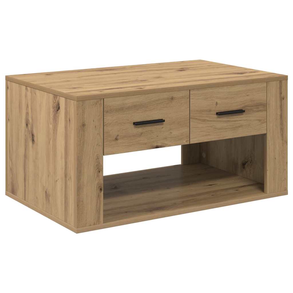 Salontafel met lade Artisan Eiken 80 x 50 x 40 cm Bewerkt hout