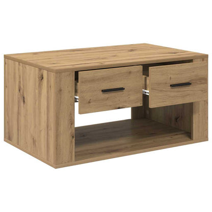 Salontafel met lade Artisan Eiken 80 x 50 x 40 cm Bewerkt hout