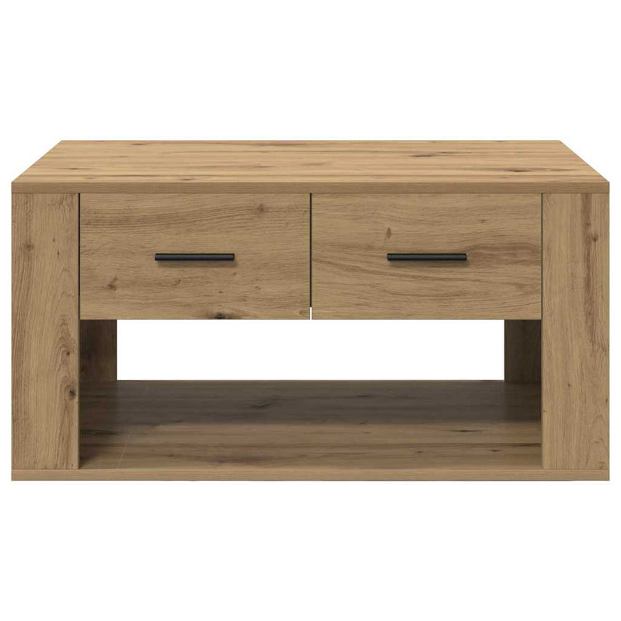 Salontafel met lade Artisan Eiken 80 x 50 x 40 cm Bewerkt hout