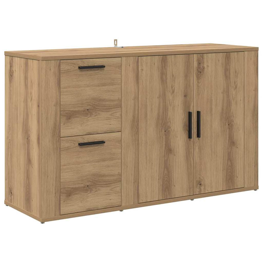 artisanaal eikenkleurig 100 x 33 x 59,5 cm Bewerkt hout