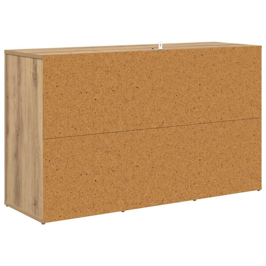 artisanaal eikenkleurig 100 x 33 x 59,5 cm Bewerkt hout