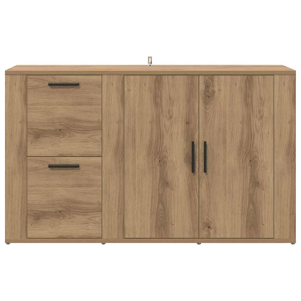 artisanaal eikenkleurig 100 x 33 x 59,5 cm Bewerkt hout