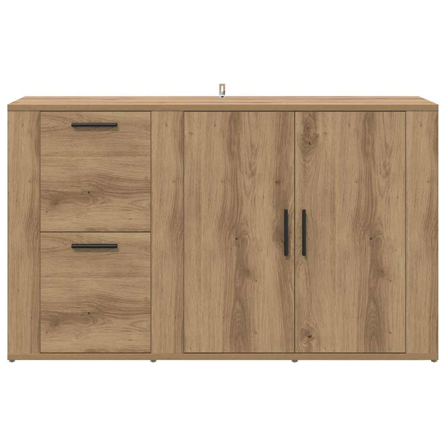 artisanaal eikenkleurig 100 x 33 x 59,5 cm Bewerkt hout