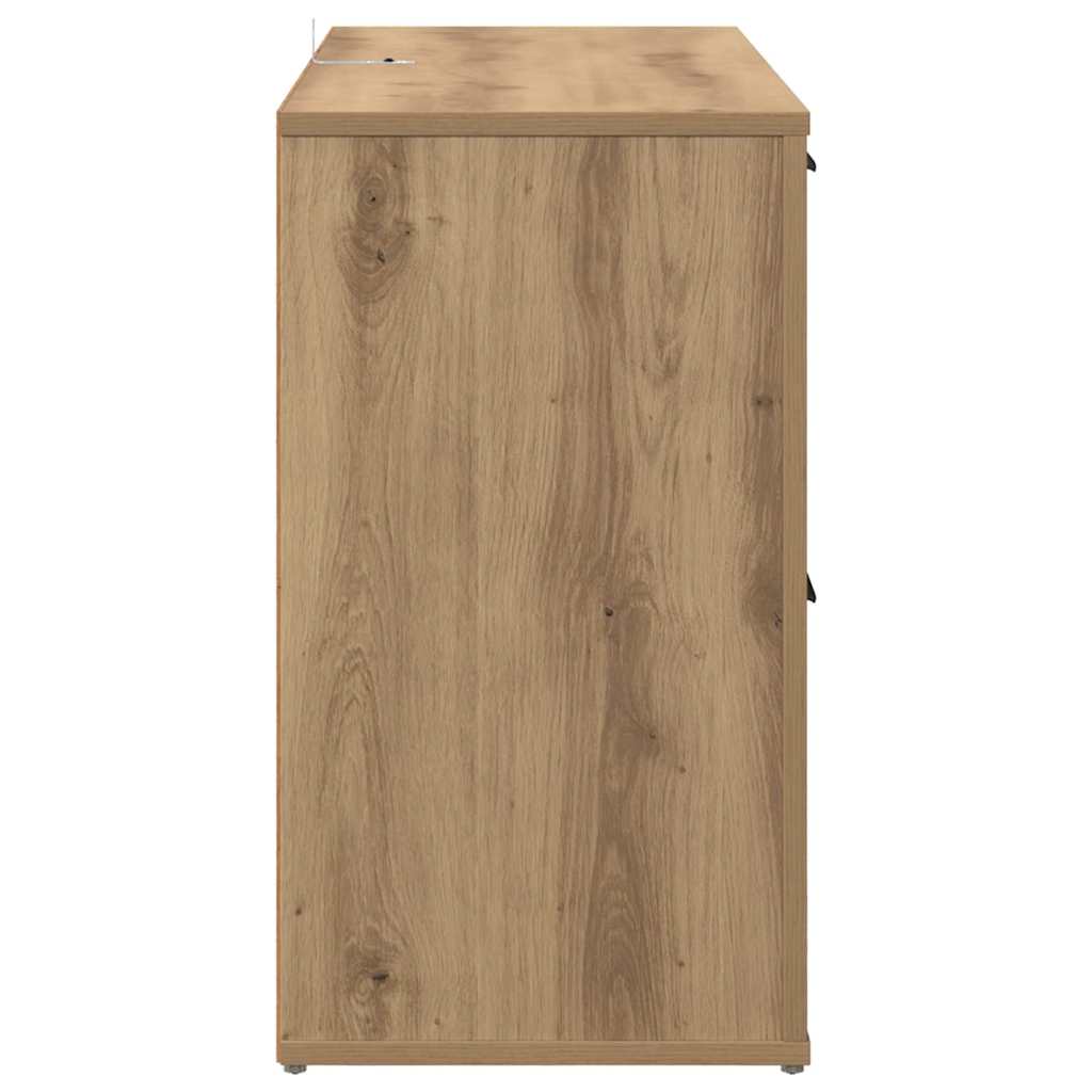 artisanaal eikenkleurig 100 x 33 x 59,5 cm Bewerkt hout