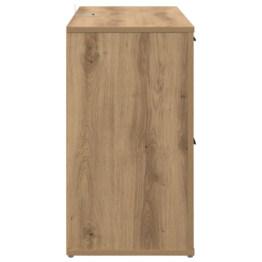 artisanaal eikenkleurig 100 x 33 x 59,5 cm Bewerkt hout