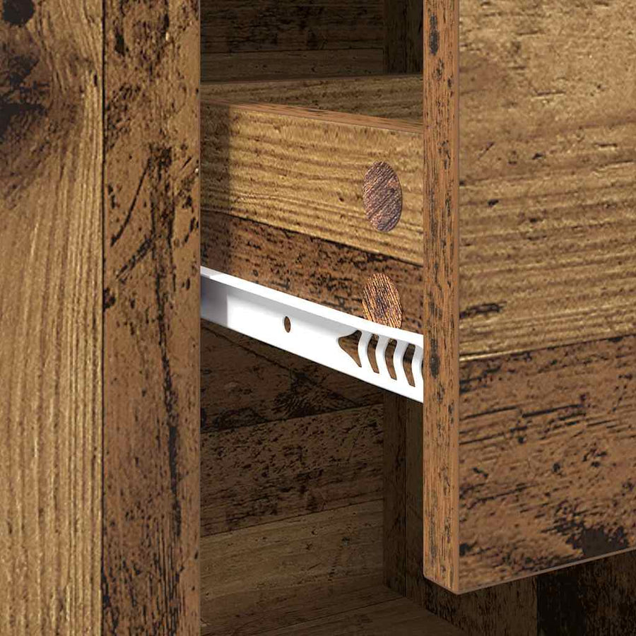 Dressoir met lade Oud Hout 100 x 30 x 59,5 cm Bewerkt hout