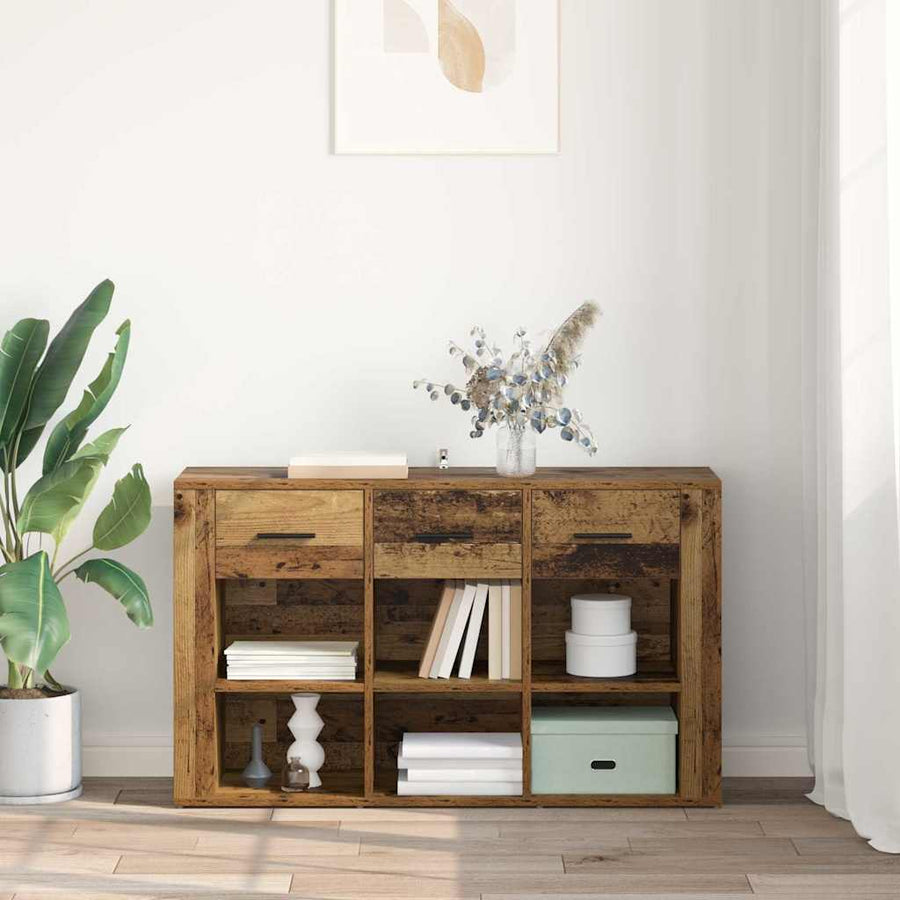 Dressoir met lade Oud Hout 100 x 30 x 59,5 cm Bewerkt hout