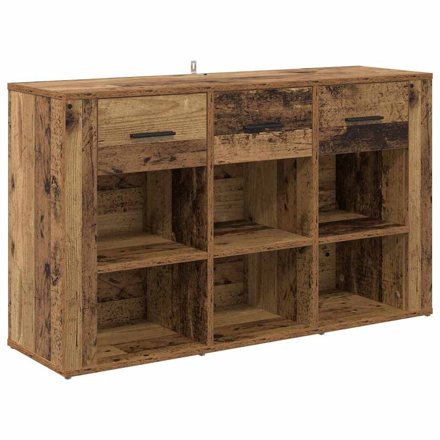 Dressoir met lade Oud Hout 100 x 30 x 59,5 cm Bewerkt hout