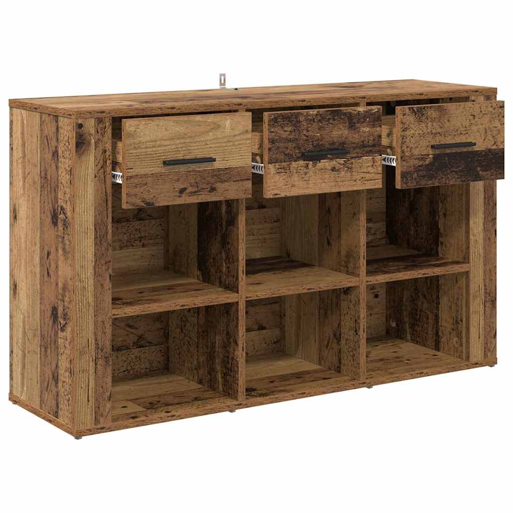 Dressoir met lade Oud Hout 100 x 30 x 59,5 cm Bewerkt hout