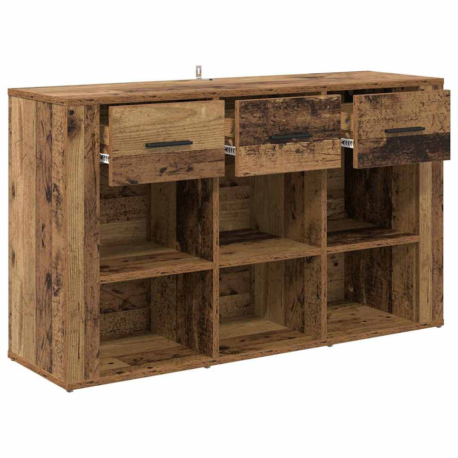 Dressoir met lade Oud Hout 100 x 30 x 59,5 cm Bewerkt hout