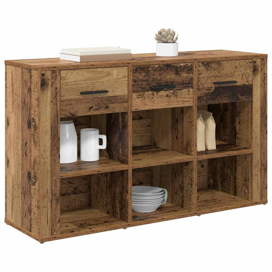 Dressoir met lade Oud Hout 100 x 30 x 59,5 cm Bewerkt hout