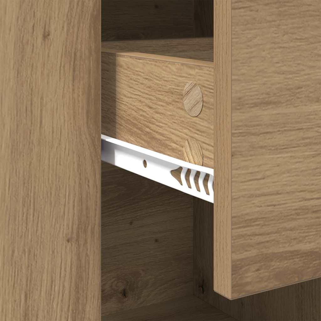 Dressoir met lade Artisan Eiken 100 x 30 x 59,5 cm Bewerkt hout