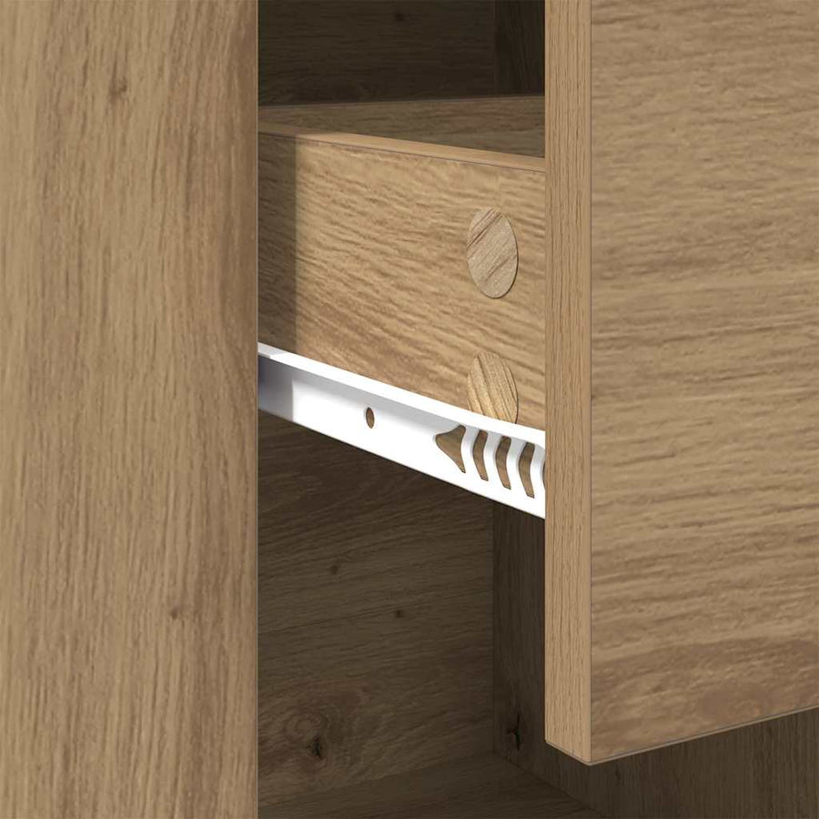 Dressoir met lade Artisan Eiken 100 x 30 x 59,5 cm Bewerkt hout