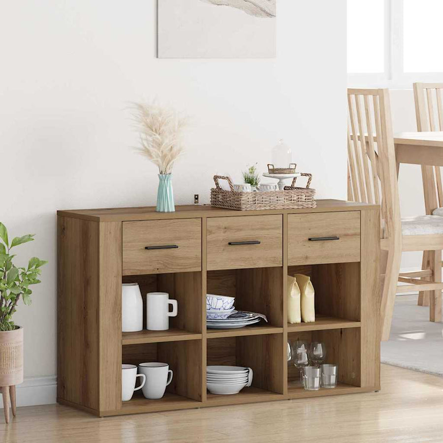 Dressoir met lade Artisan Eiken 100 x 30 x 59,5 cm Bewerkt hout