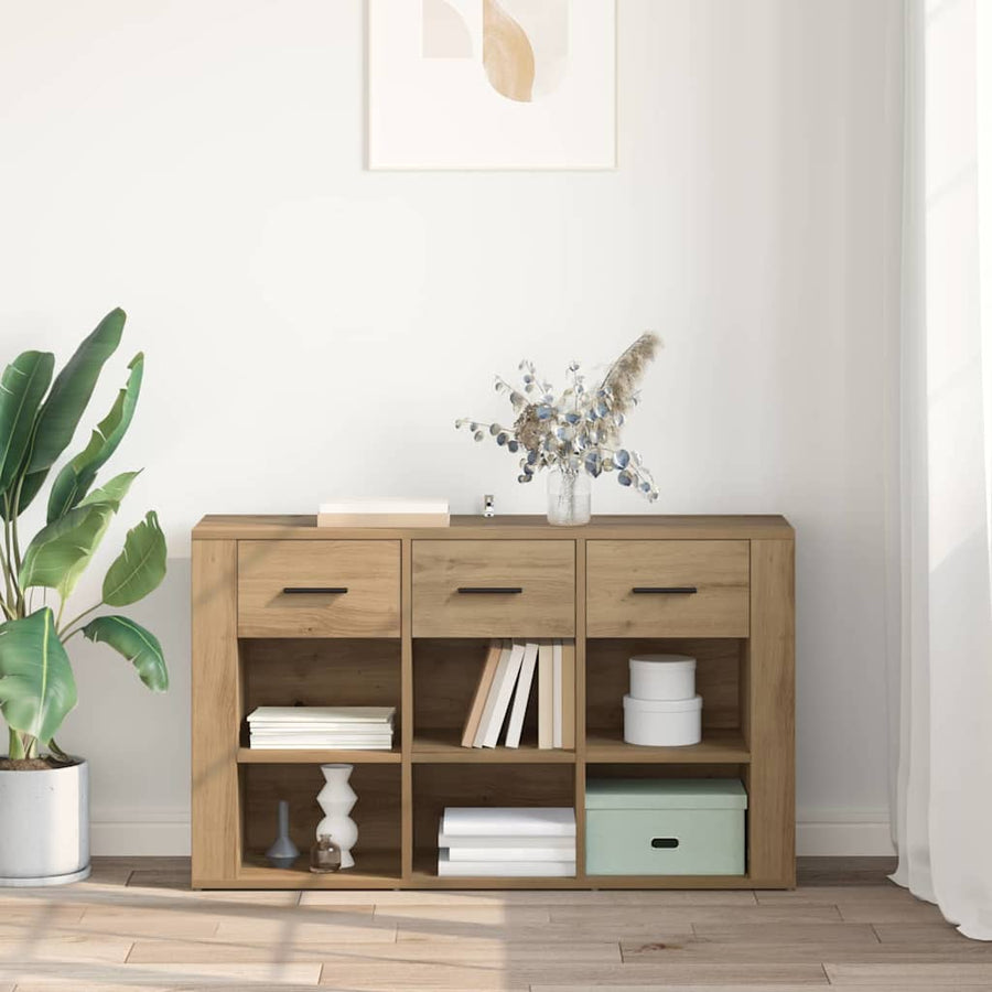 Dressoir met lade Artisan Eiken 100 x 30 x 59,5 cm Bewerkt hout