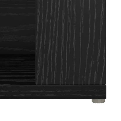 Dressoir met lade Zwart Eiken 100 x 30 x 59,5 cm Bewerkt hout