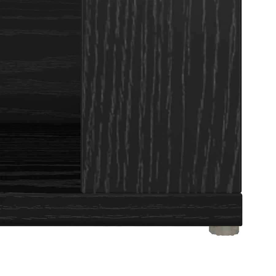 Dressoir met lade Zwart Eiken 100 x 30 x 59,5 cm Bewerkt hout