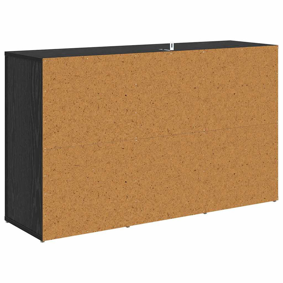 Dressoir met lade Zwart Eiken 100 x 30 x 59,5 cm Bewerkt hout