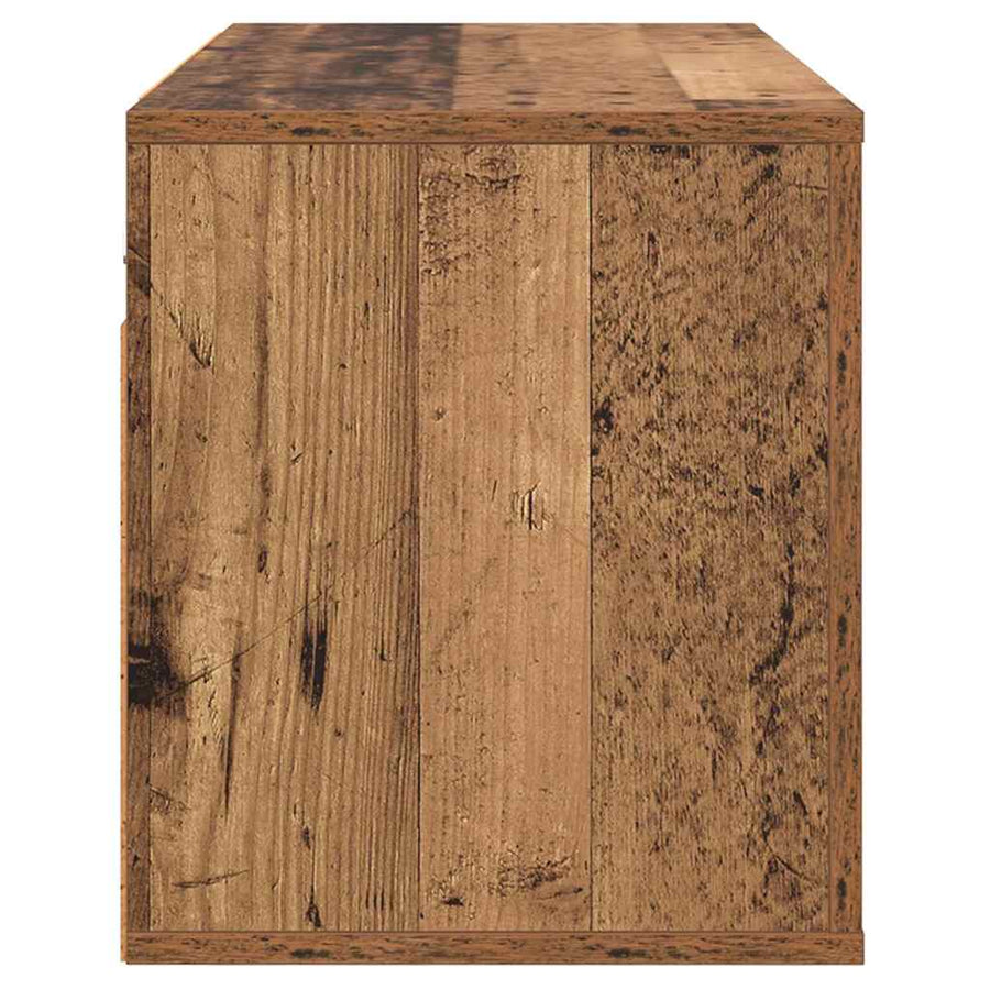 Wandgemonteerde TV-kast Oud hout 80 x 34.5 x 40 cm Bewerkt hout