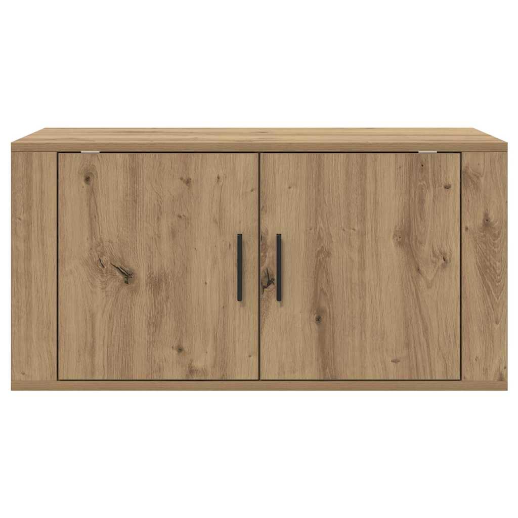 Wandgemonteerde TV-kast Wandgemonteerd artisanaal eikenkleurig