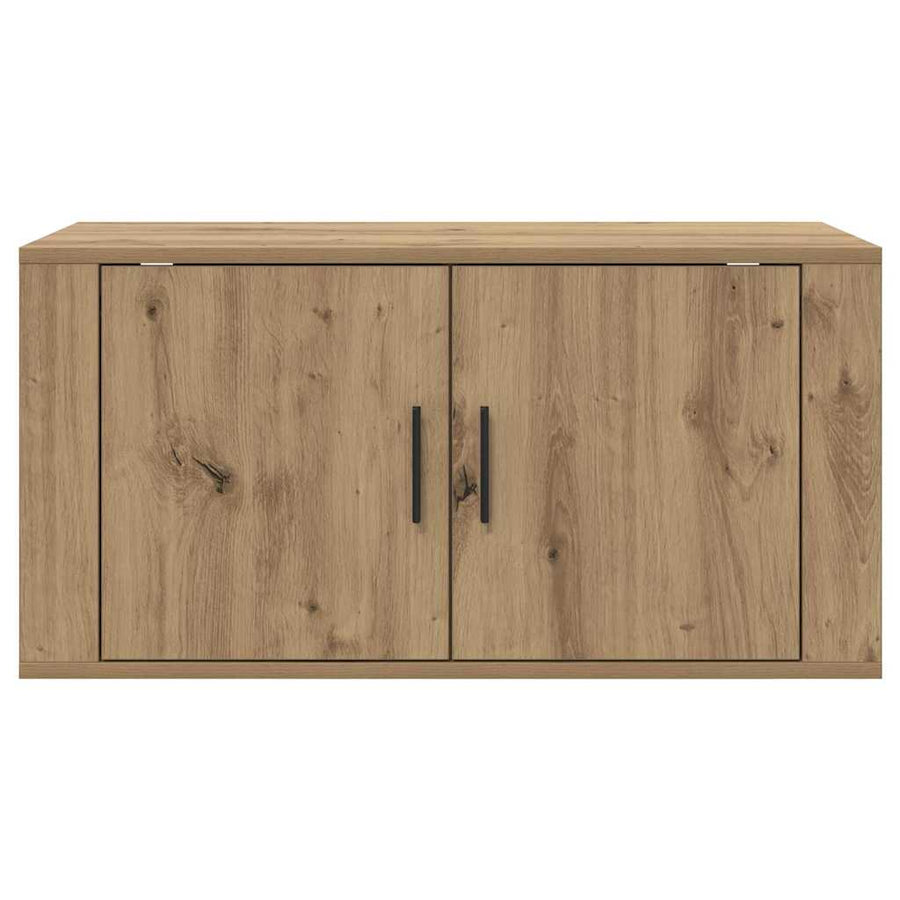 Wandgemonteerde TV-kast Wandgemonteerd artisanaal eikenkleurig